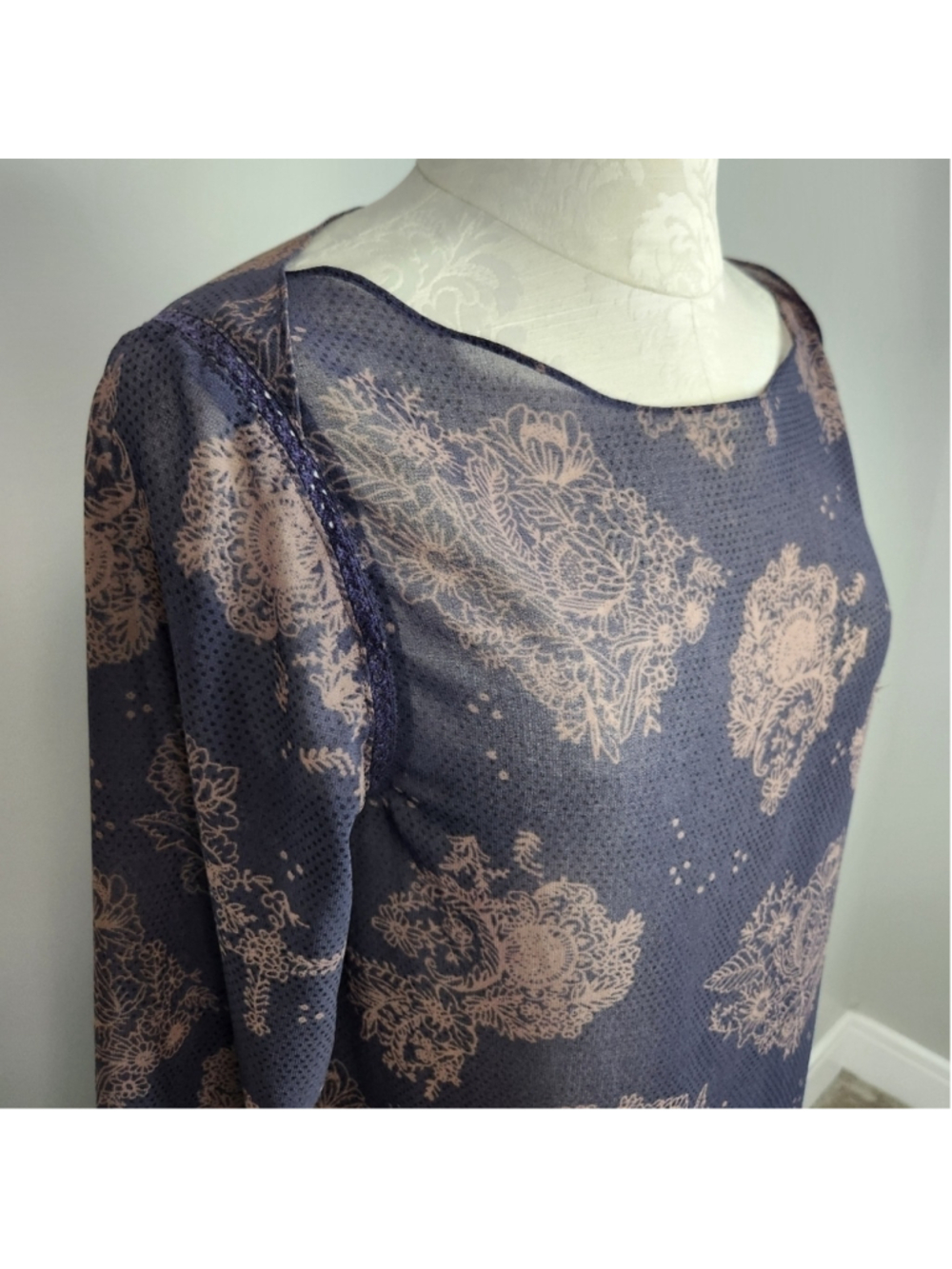 Gentle Fawn Sheer Long Sleeve Dress Size S Baggy Oversized Whimsigoth Dark Fairy - Picture 7 of 15